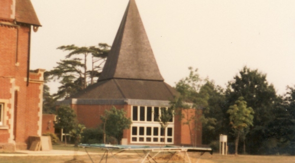Chapel and trampoline at Great Walstead  1988